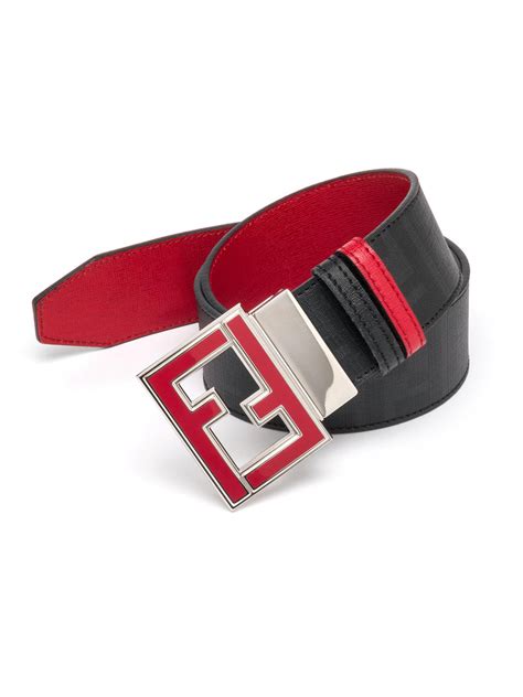 red fendi zucca belt|authentic Fendi belt.